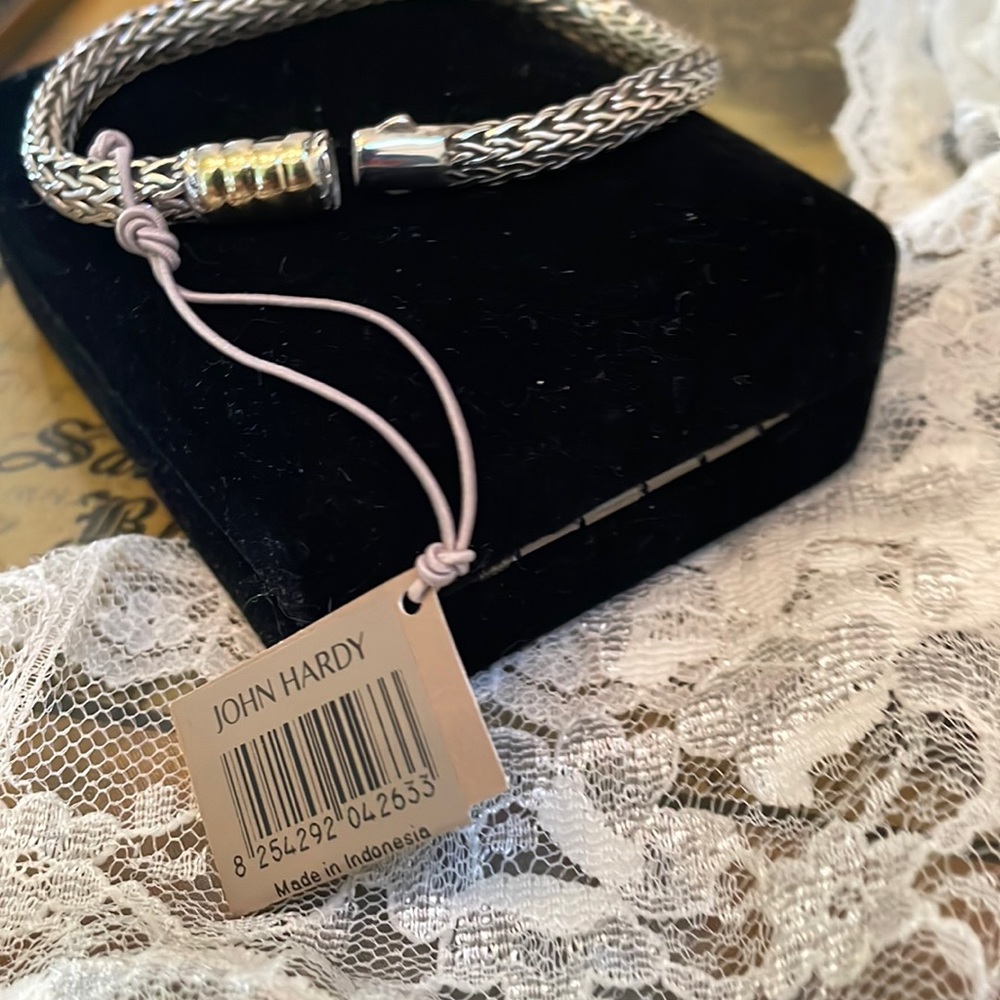 John Hardy 18K Gold Station Sterling Bracelet